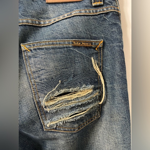Nudie Jeans Co. Frayed Open-Cut High-Waist Women Jeans Size 30/34 - Picture 8 of 13